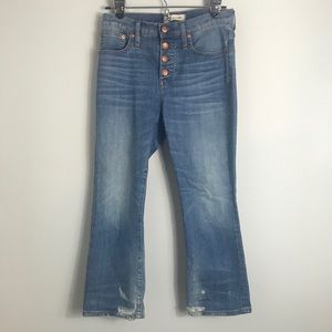 Madewell Cali Demi Boot Jeans-Distressed Hem-26P